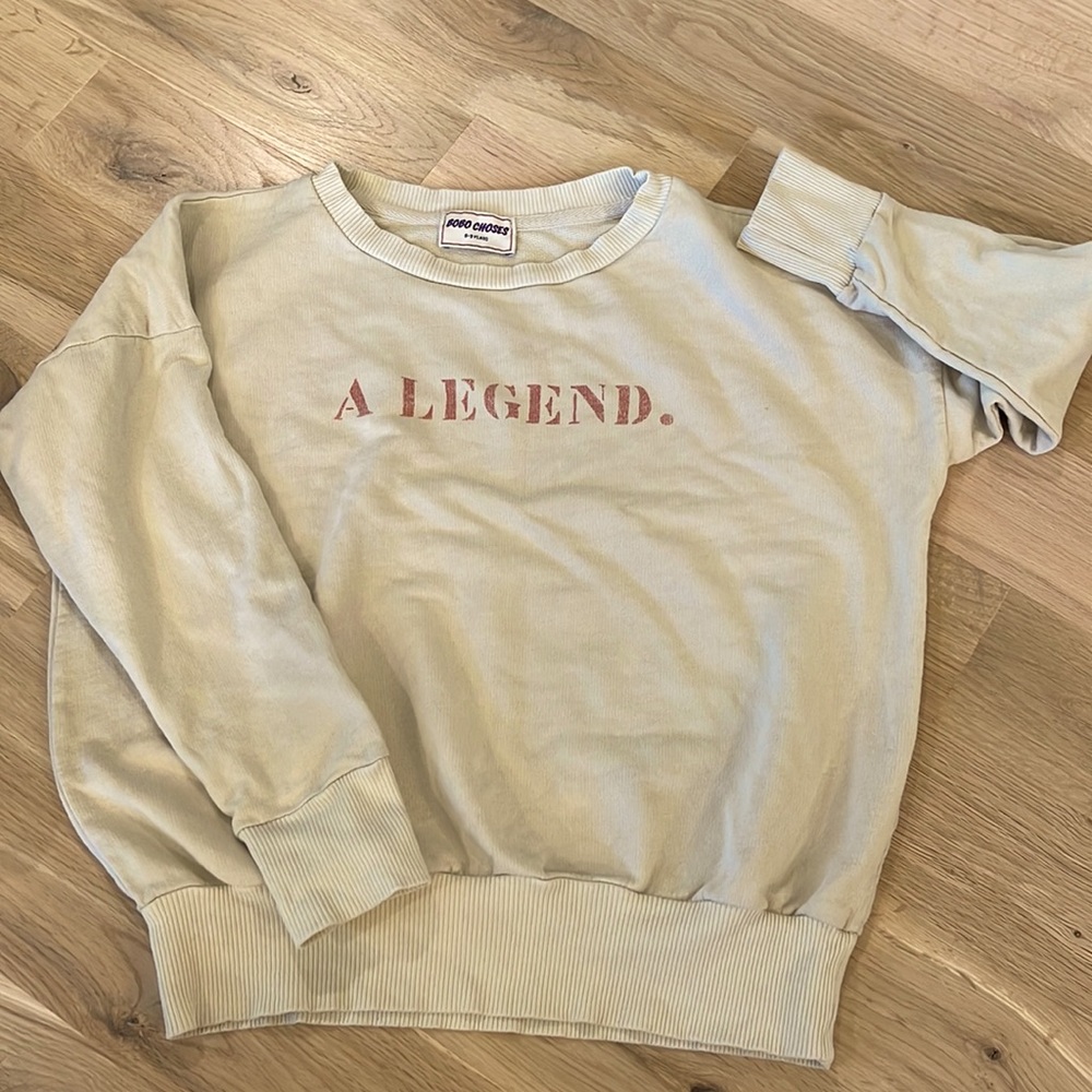 Bobo choses sweatshirt - unisex size 8/9 - beige off white